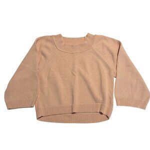 NWOT J.Crew Women's Light Pink Cotton Sweater Reimagined Collection Crewneck Lon